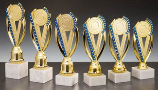 Trophäe gold-blau Trophäe gold-blau - Trophäen kaufen Wien